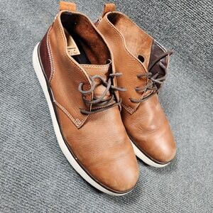 Johnston & Murphy Shoes Men 10.5 McGuffey Lug Chukka Boot 25-2756 Brown Leather